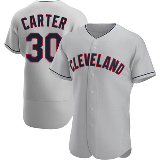 Authentic Joe Carter Men's Cleveland Guardians Road Jersey - Gray
