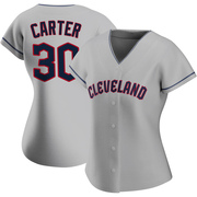 Authentic Joe Carter Women's Cleveland Guardians Road Jersey - Gray