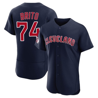 Authentic Juan Brito Men's Cleveland Guardians Alternate Jersey - Navy
