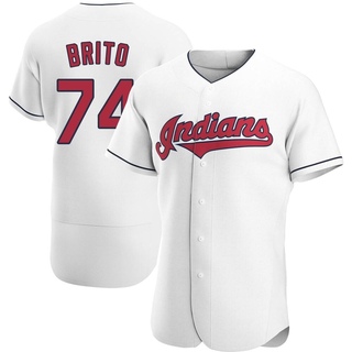 Authentic Juan Brito Men's Cleveland Guardians Home Jersey - White