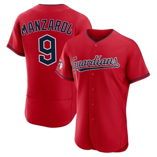 Authentic Kyle Manzardo Men's Cleveland Guardians Alternate Jersey - Red