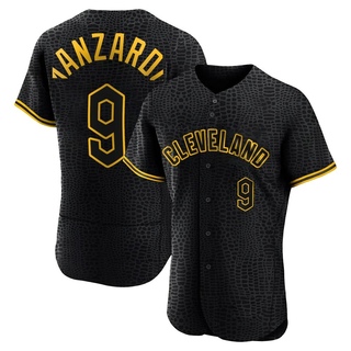 Authentic Kyle Manzardo Men's Cleveland Guardians Snake Skin City Jersey - Black