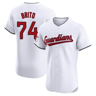 Elite Juan Brito Men's Cleveland Guardians Home Jersey - White