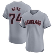 Elite Juan Brito Men's Cleveland Guardians Road Jersey - Gray