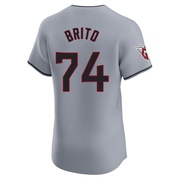 Elite Juan Brito Men's Cleveland Guardians Road Jersey - Gray