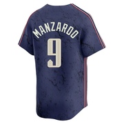 Limited Kyle Manzardo Men's Cleveland Guardians 2024 City Connect Jersey - Navy