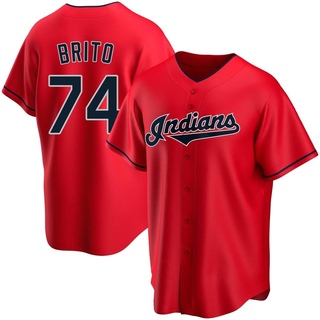 Replica Juan Brito Men's Cleveland Guardians Alternate Jersey - Red