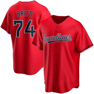 Replica Juan Brito Men's Cleveland Guardians Alternate Jersey - Red