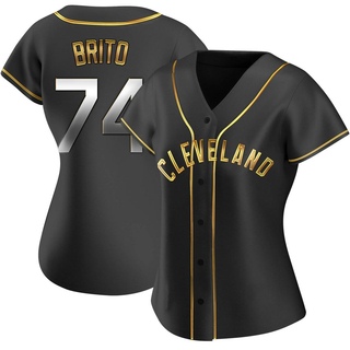 Replica Juan Brito Women's Cleveland Guardians Alternate Jersey - Black Golden