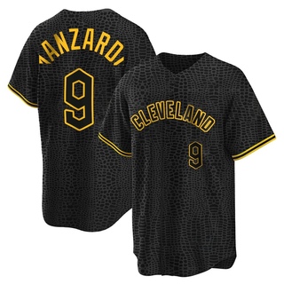 Replica Kyle Manzardo Youth Cleveland Guardians Snake Skin City Jersey - Black