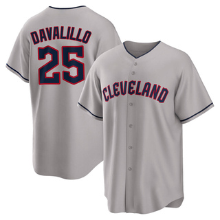 Replica Vic Davalillo Men's Cleveland Guardians Road Jersey - Gray