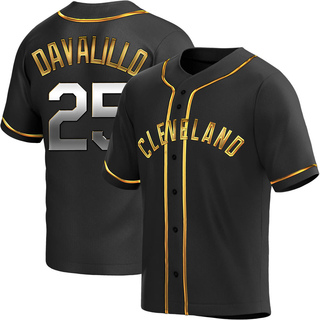 Replica Vic Davalillo Youth Cleveland Guardians Alternate Jersey - Black Golden